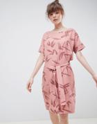 Ichi Brushstoke Shift Dress-pink