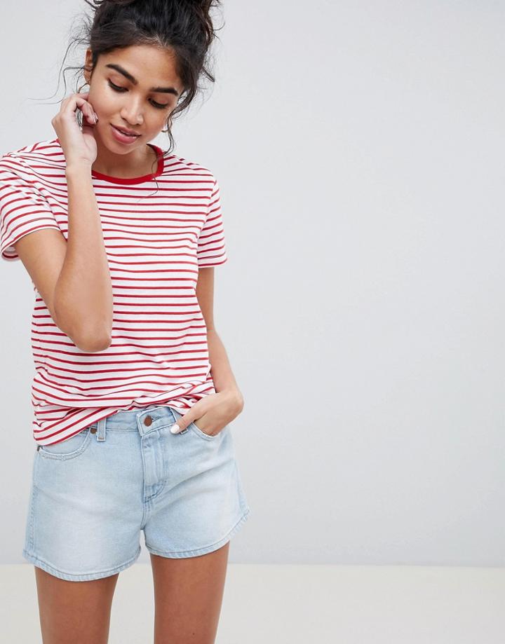 Asos Design Stripe Crew Neck T-shirt - Multi