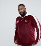 Puma Plus Velvet Soccer Polo Shirt In Burgundy Exclusive To Asos - Red