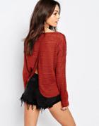 Only Open Back Detail Sweater - Henna