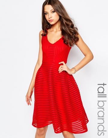 Studio 75 Tall Skater Dress - Red
