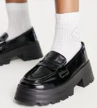 Asos Design Wide Fit Moonlight Chunky Loafers In Black
