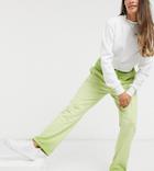 Collusion Ombre Wide Leg Sweatpants With Stitch Detail Waistband-green