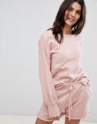 Micha Lounge Open Back Sweater With Bow Tie Neck Two-piece - Pink