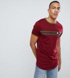 Le Breve Tall Chest Striped T-shirt - Red
