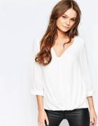 New Look Ruched Blouse - Cream