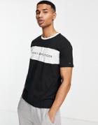 Tommy Hilfiger Lounge Logo T-shirt In Black