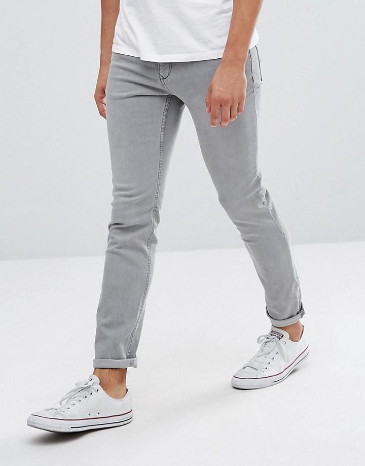 Mango Man Slim Jean In Gray - Gray