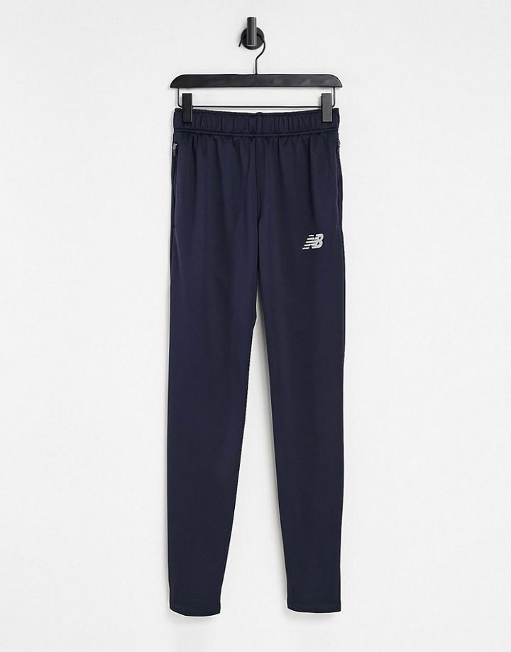 New Balance Football Slim Fit Knitted Sweatpants In Black