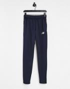New Balance Football Slim Fit Knitted Sweatpants In Black