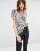Suncoo Macha Leopard Print T-shirt - Brown
