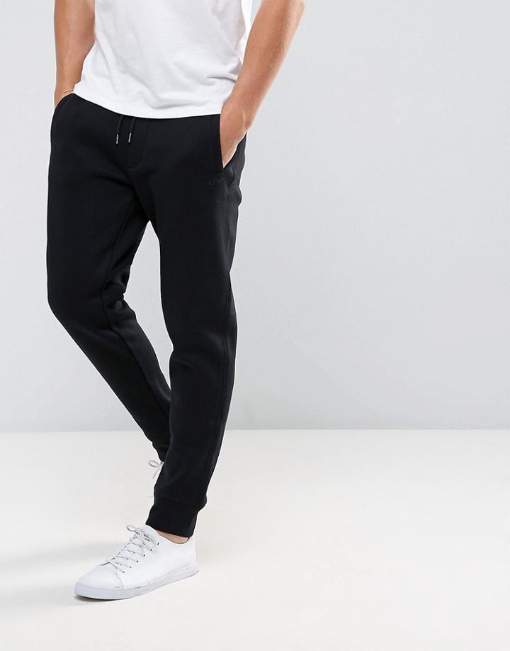 Armani Jeans Cuffed Logo Sweat Joggers Black - Black
