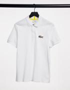 Lacoste X National Geographic Leopard Croc Logo Polo In White