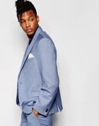 Rudie Slim Fit Light Blue Occasion Suit Jacket - Blue