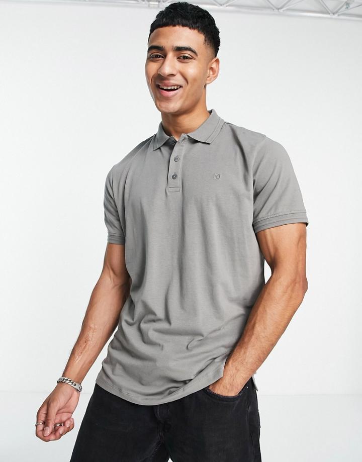 Jack & Jones Premium Polo With Embroidery In Light Green