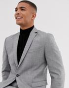 Selected Homme Skinny Suit Jacket In Gray - Gray