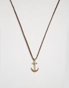 Icon Brand Anchor Necklace In Gold - Gold