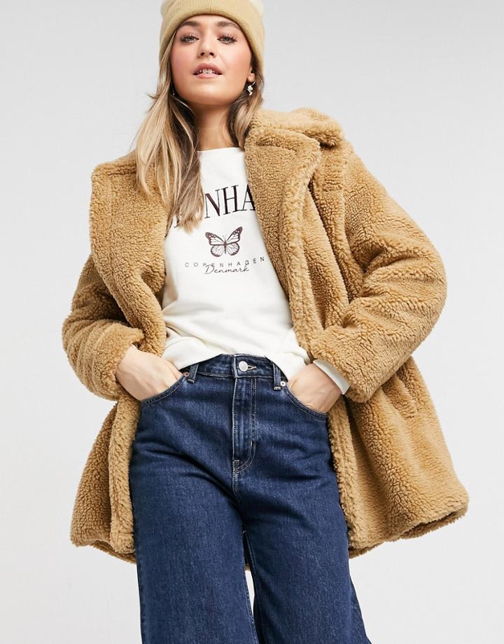 Sndys Foxy Coat In Camel-white