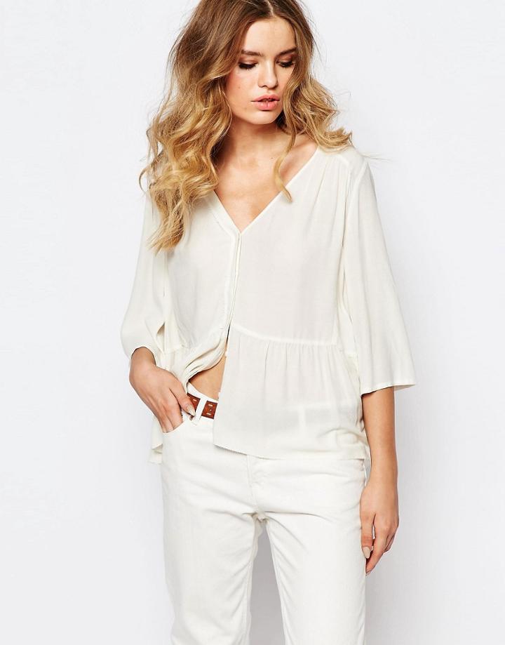 Ba & Sh Joris Blouse In Ecru - Ecru