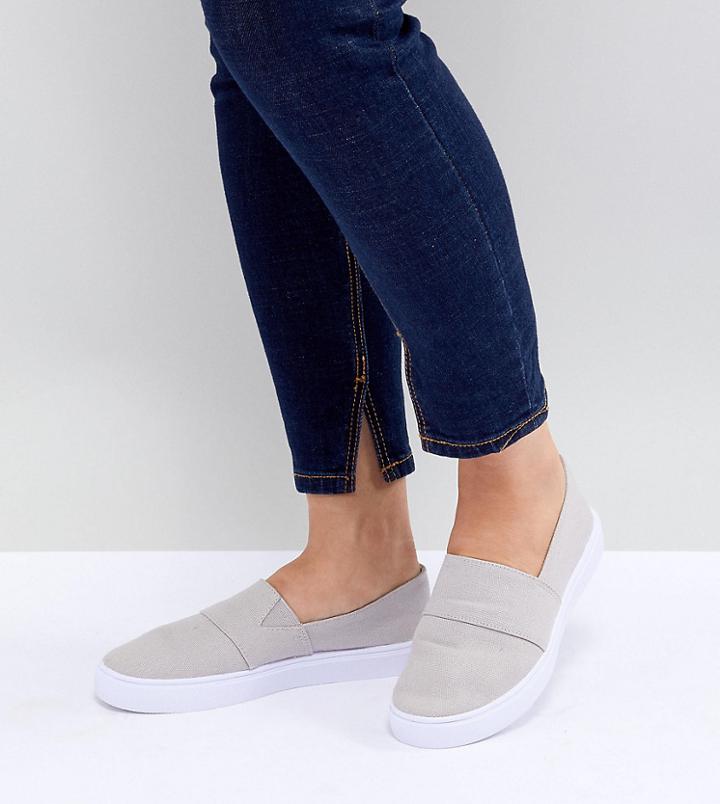 Asos Design Dodger Wide Fit Sneakers - Gray
