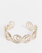 Topshop Spiral Cuff In Gold