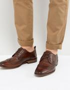 Steve Madden Analog Brogue Lace Up Shoes - Brown