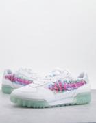 Ellesse Tanker Low Court Leather Sneakers In White/blue Mix-multi