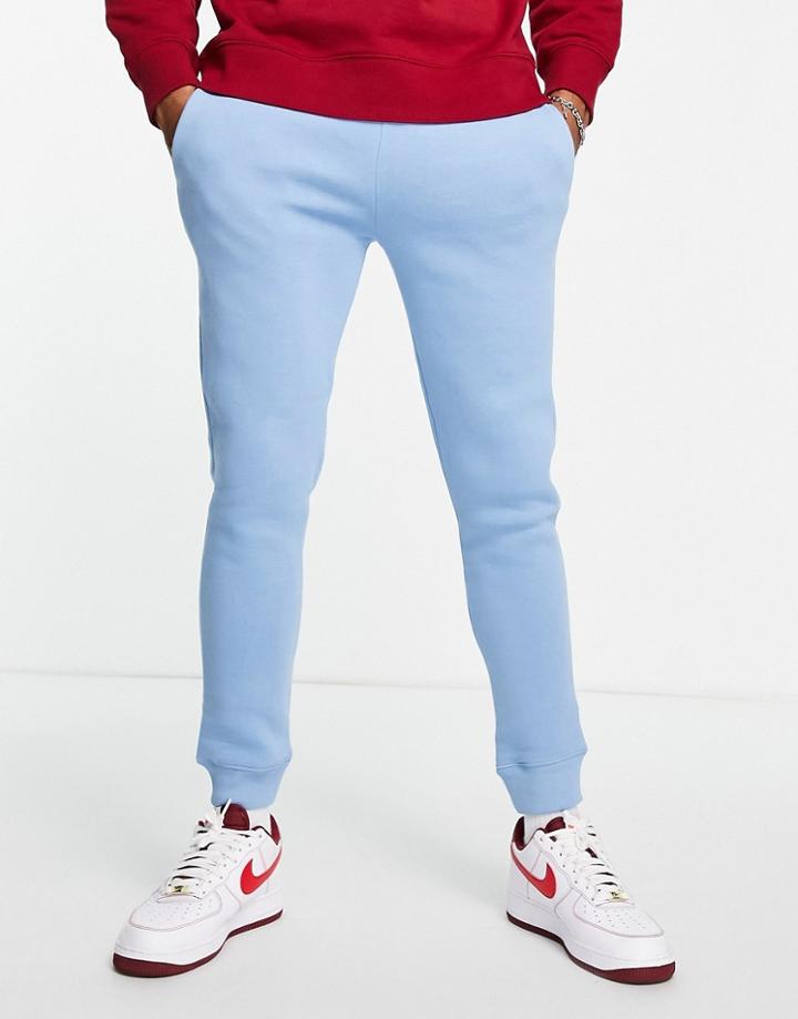 Topman Skinny Sweatpants In Blue Ocean - Part Of A Set-blues
