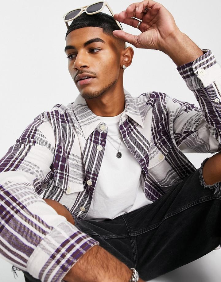 Allsaints Bluefield Plaid Shirt In Multi-white