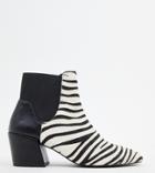 Stradivarius Zebra Print Boot-black