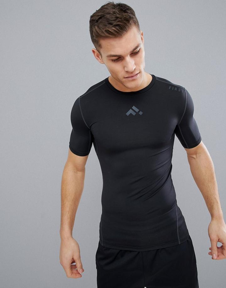 First Baselayer T-shirt In Black - Black