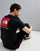 The North Face Red Box T-shirt Back Print In Black - Black