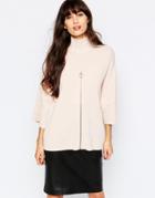 Selected Sonia Cardigan With Zip Front - Silver Peony