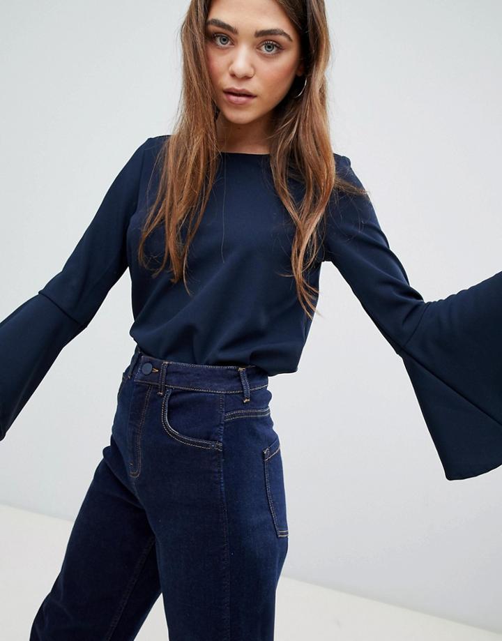 Jdy Bell Sleeve Blouse - Black
