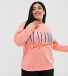 Asos Design Curve Lounge Malibu Sweat Top-pink