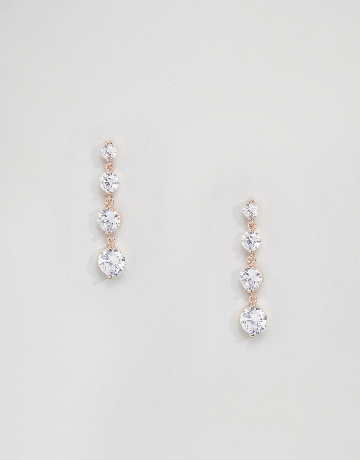 New Look Graduated Round Drop Earrings - Gold