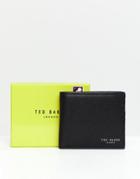 Ted Baker Zuper Bifold Wallet With Printed Leather - Black