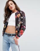 Replay Floral Bomber Jacket - Multi