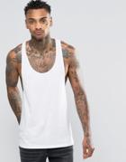 Asos Tank With Extreme Racer Back In White - White