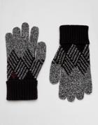 Original Penguin Argyle Gloves - Black
