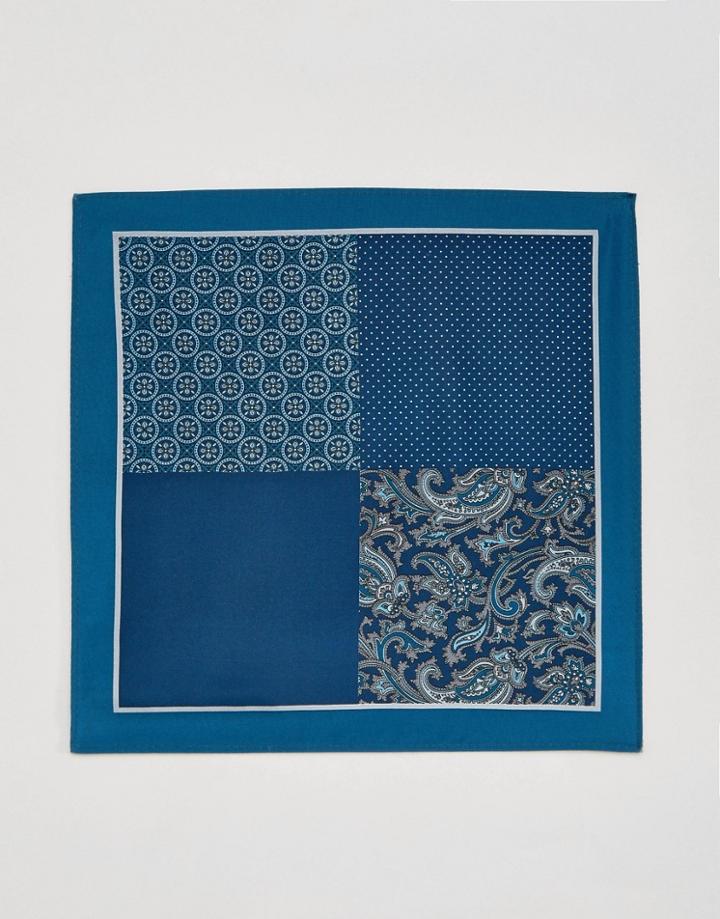 Asos 4-way Pocket Square - Blue