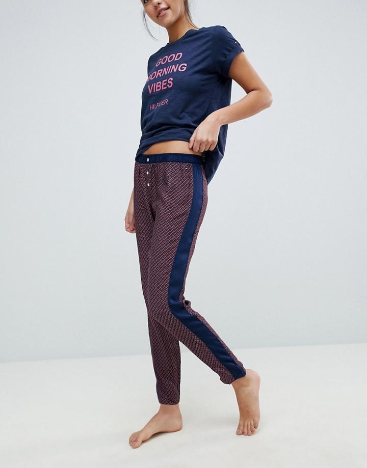 Tommy Hilfiger Jersey Print Pant - Navy