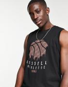 Russell Athletic Sky Line Tank In Black-grey