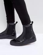 Zign Leather Chelsea Boots With Chunky Sole - Black