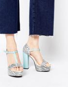 New Look Wonder Multi Effect Platform Heeled Sandals - Multi