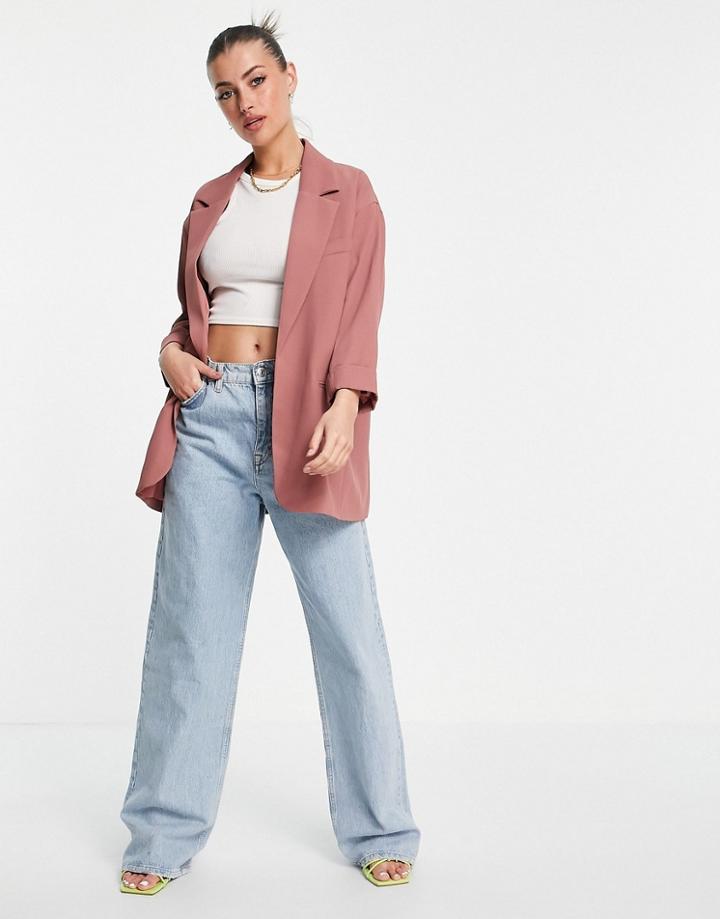 River Island Oversized Blazer In Pink - Part Of A Set