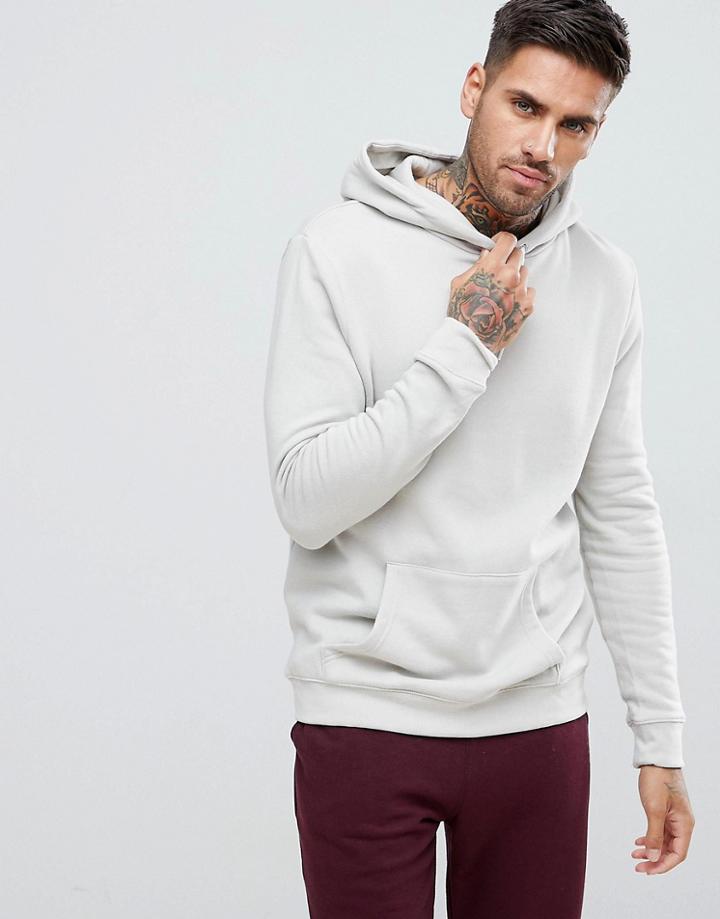 New Look Hoodie In Stone - Gray