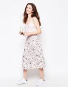 Ganni Rose Smoke Print Midi Skirt - Rose Smoke Paint
