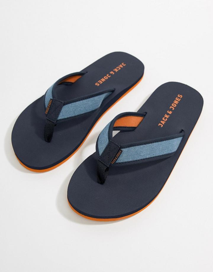 Jack & Jones Comfort Flip Flops - Navy