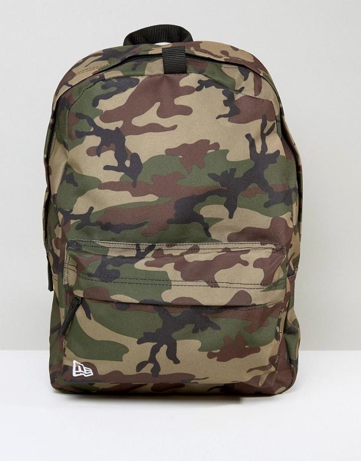 New Era Backpack In Camo - Green